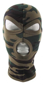 3-Loch Balaclava woodland camouflage Tarn Kopfhaube