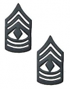 First Sergeant Rank black Metall