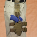 MOLLE Drop Leg Locking Pistol Holster Coyote Tan