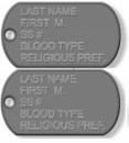 US Coast Guard Military ID DOG TAGS Set Erkennungsmarke mit deinen Daten