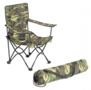 DELUXE WOODLAND CAMO FOLDING ARM CHAIR