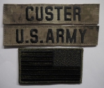 A-TACS US ARMY Name set CUSTER mit US Flagge