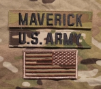 MULTICAM US ARMY OCP Name Set MAVERICK mit US Flagge