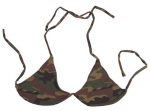 Bikini Top woodland camouflage Neckholder