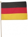 Deutschland Fahne mit Holzstiel, Gr. 30x45 cm