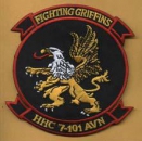 101st Airborne HHC 7th AVIATION FIGHTING GRIFFINS patch