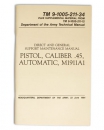 ARMY HANDBUCH US PISTOL CAL.45M1911A1(TM9-100