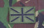 Union Jack United Kingdom ID patch OD Green