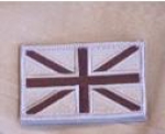 Union Jack United Kingdom ID Abzeichen Desert tan