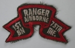 1st Bn of 75th Infantry Regiment RANGER AIRBORNE tab