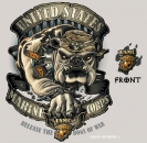 BLACK INK - USMC BULLDOG T-SHIRT TAN