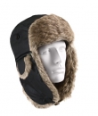 FUR FLYER'S HAT - BLACK