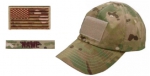 US MultiCam TACTICAL Cap mit US Flag und Nametape