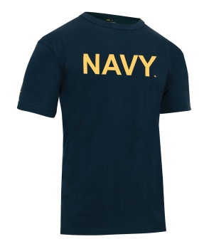 US Navy Distressed Flag Athletic Fit T-Shirt Blue