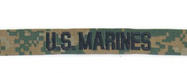 U.S.MARINES Corps MARPAT woodland tab Name tape Namensstreifen Nickname