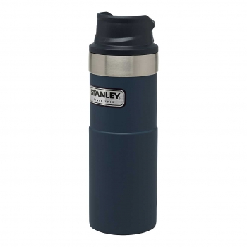 Stanley Classic Vakuum-Trinkbecher 0,35 Liter Hammerton navy blau Einhändig bedienbar