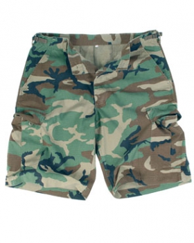 US woodland camouflage BERMUDA PREWASH shorts