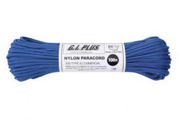 PARACORD 550LB NYLON 100 FT / ROYAL BLUE