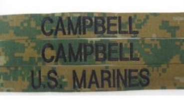 U.S.MARINES Corps MARPAT woodland MCCUU NAME TAPES SET