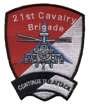 US Army 21st Cavalry Brigade "APACHE" CONTINUE THE ATTACK