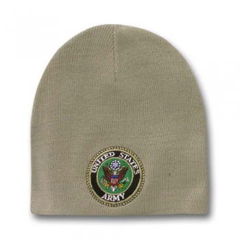 United States Army Military Beanie watch cap khaki