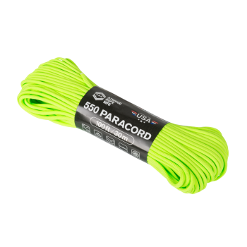 Atwood Rope 550 Paracord 100FT - Neon Green