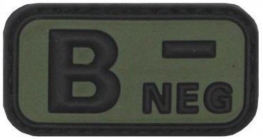 B NEG 3D Klettabzeichen schwarz/oliv