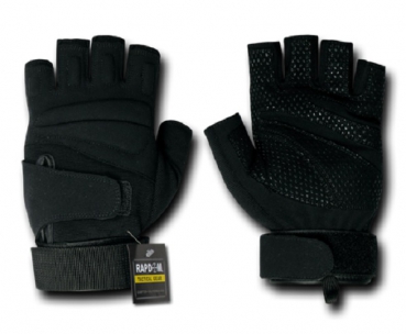 RAPDOM Tactical Lightweight Half Finger Gloves black