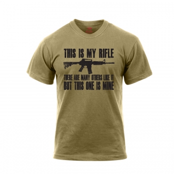 'This Is My Rifle' USMC Rifleman's Creed T-Shirt coyote brown