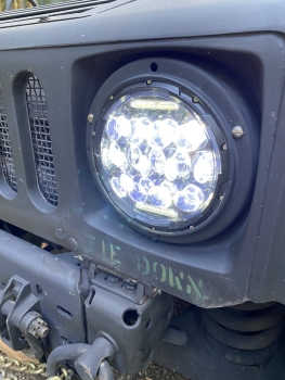 Humvee HMMWV Paar 7"Zoll LED Haupt Scheinwerfer Hi/lo Beam E-Geprüft