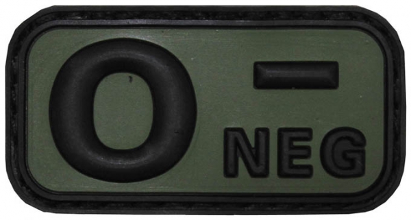 0 NEG 3D Klettabzeichen schwarz/oliv