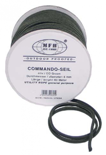 Commando Seil oliv 5 mm x 60 Meter
