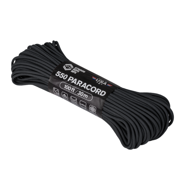 Atwood Rope 550 Paracord 100FT - Black
