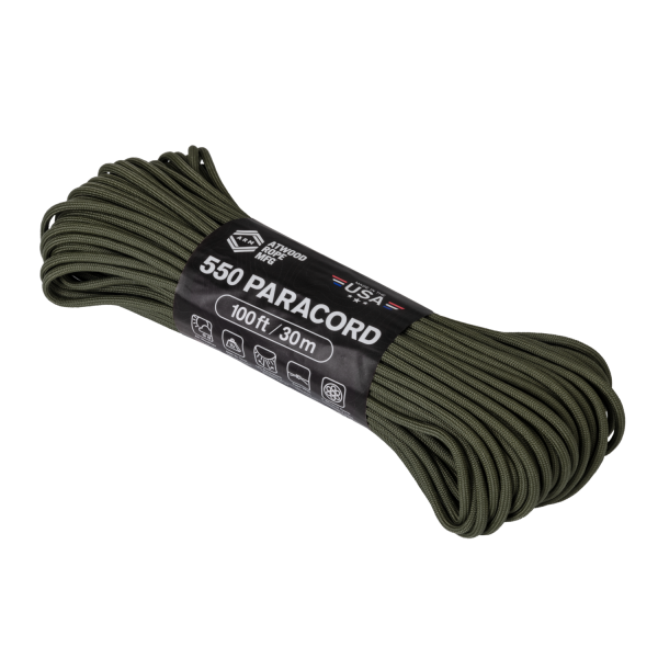 Atwood Rope 550 Paracord 100FT - Oliv