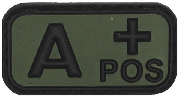 A POS 3D Klettabzeichen schwarz/oliv