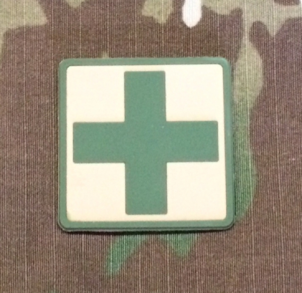 Medic Cross Patch - PVC - Khaki