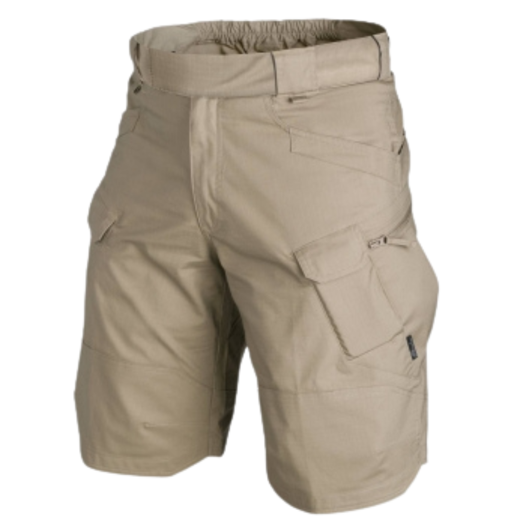 Die kurze Hose von Helikon Tex, das UTP Modell in einem hellen beige.