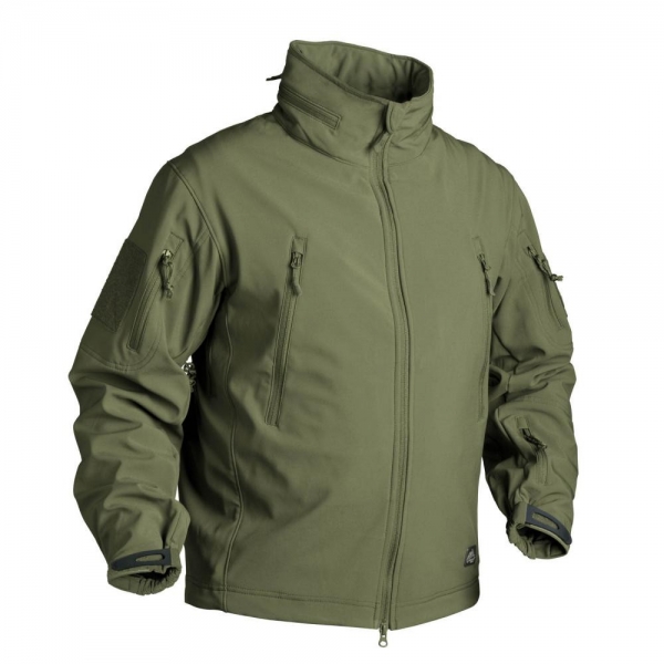 Bild der olivenen Gunfighter Softshell Jacke.