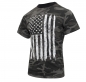Preview: Distressed US Flag Athletic Fit T-Shirt Black Camo