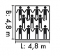 Preview: Mannschaftszelt 4,8 x 4,8 Meter NATO oliv