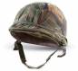 Preview: US ARMY M1 Stahlhelm mit Wooland Camouglage Cover u. Cat Eye Band