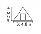 Preview: Mannschaftszelt 4,8 x 4,8 Meter NATO oliv