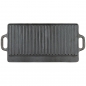 Preview: Grillplatte Gusseisen mit 2 Griffe, ca. 50 x 23 x 1,5 cm