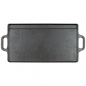 Preview: Grillplatte Gusseisen mit 2 Griffe, ca. 50 x 23 x 1,5 cm