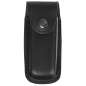 Preview: Leder Etui mit Druckknopf schwarz