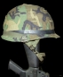 Preview: US Army M1 Stahlhelm woodland camouflage Bezug Cat Eye band