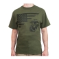 Preview: US Flag / USMC Eagle, Globe, & Anchor T Shirt Oliv Drab
