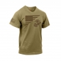 Preview: US Flag / USMC Eagle, Globe & Anchor T Shirt - Coyote Brown