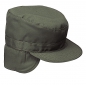 Preview: US BDU GI Army Vintage OD Green Cap with flaps