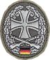 Preview: Bundeswehr Barett Heimatschutz mit Abzeichen steingrau-oliv
